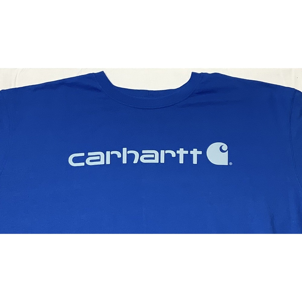 Carhartt Men's Loose Fit T-Shirt size 4XL Blue Graphic Logo Big Man